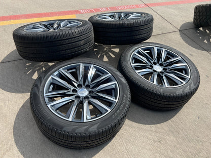 22" Cadillac OEM wheels rims GMC Sierra Escalade 95028 tires PIRELLI NEW