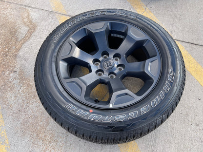 (1) 20" Dodge Ram 1500 OEM Laramie Black 2680 wheel Spare 2024 2025 2026