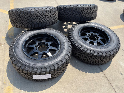 18x9 18" VOXX GFX TR12 wheels rims 8x165 8x6.5 Chevy GMC Ram 2500 3500 BFG KO3