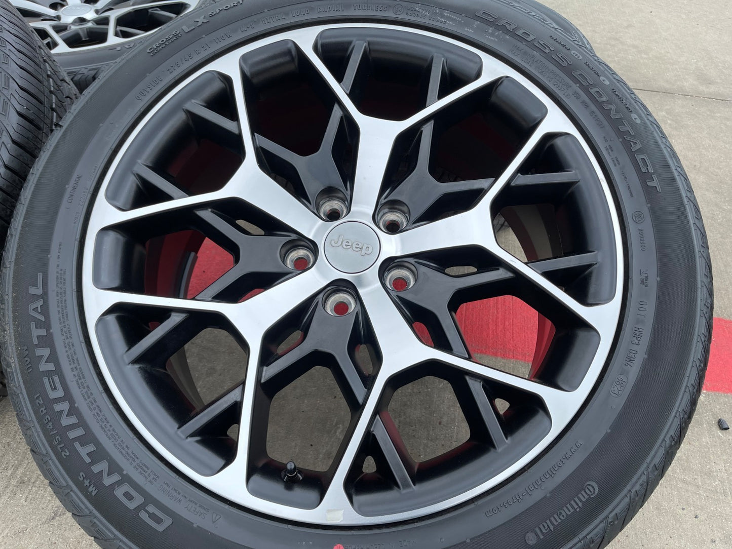 21" Jeep Grand Cherokee L OEM wheels rims 9291 Durango tires SET CONTINENTAL NEW