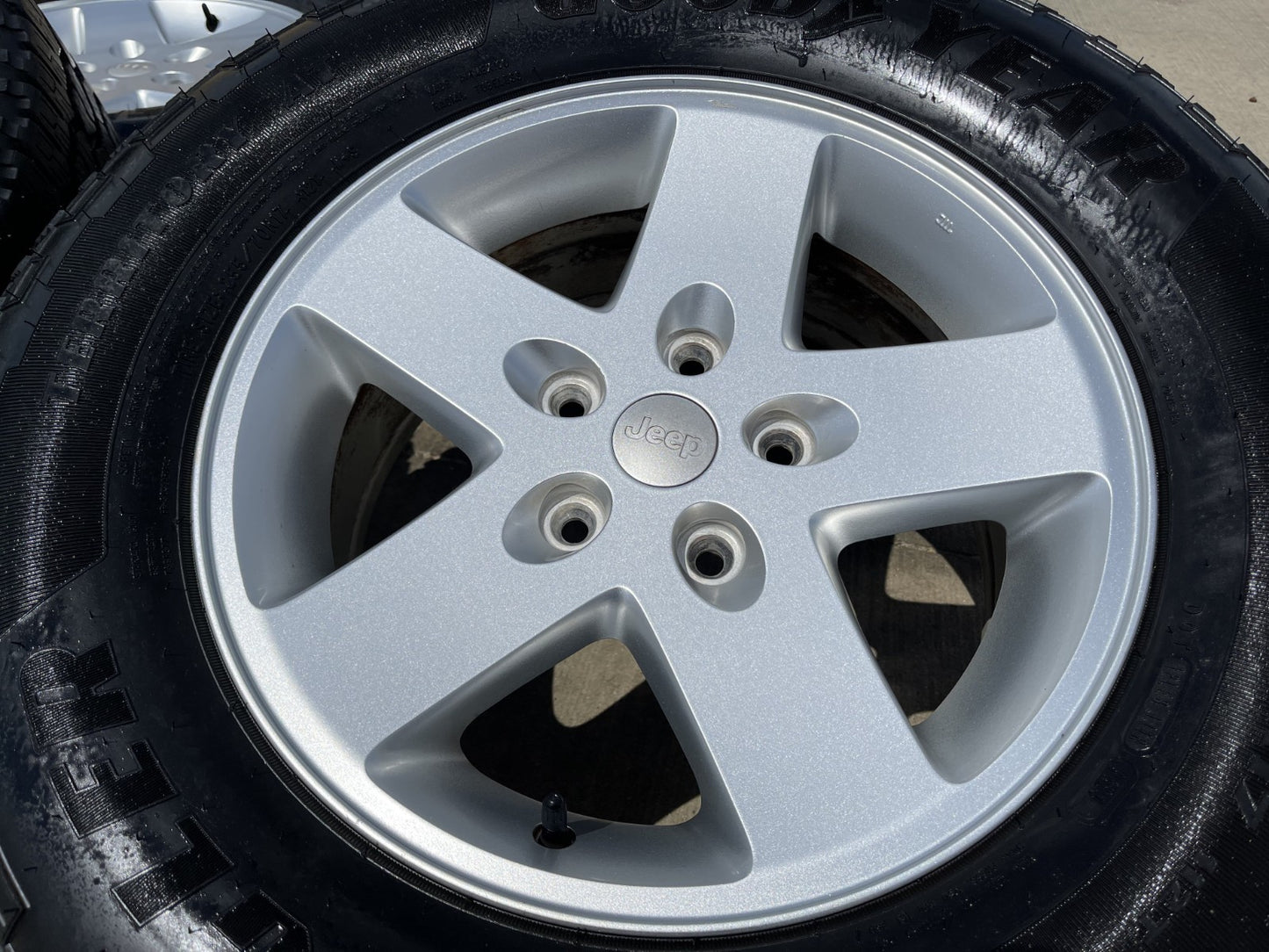 17" Jeep Gladiator OEM wheels rims 9074 Wrangler GOODYEAR TERRITORY A/T NEW