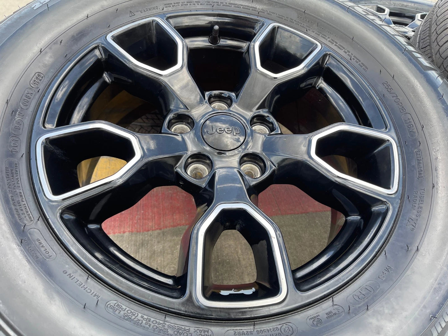 18" Jeep Wrangler SMOKY MOUNTAIN Black OEM 9198 wheels rims tires MICHELIN NEW
