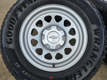 17" Chevy Colorado OEM wheels rims Silverado 8130 Canyon 2025 2026 NEW GOODYEAR