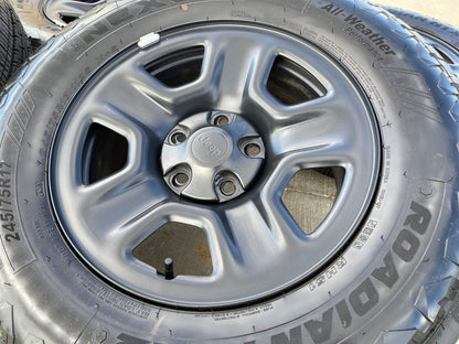 17" Jeep Wrangler Rubicon OEM wheels rims 9220 9240 Gladiator 2026 2027 SET NEW