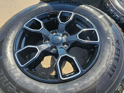 18" Jeep Wrangler SMOKY MOUNTAIN Black OEM 9198 wheels rims tires