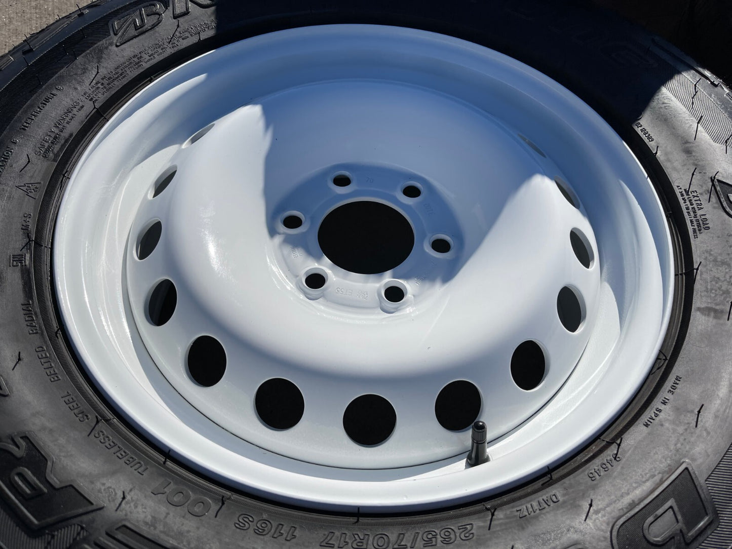 (4) 17" INEOS Grenadier OEM steel wheels rims WHITE tires 2024 2025 2026 NEW