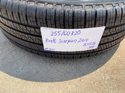 (5) 255/60/20 Pirelli Scorpion Zero A/S tires 255/60R20 113V LR NEW TAKE OFFS