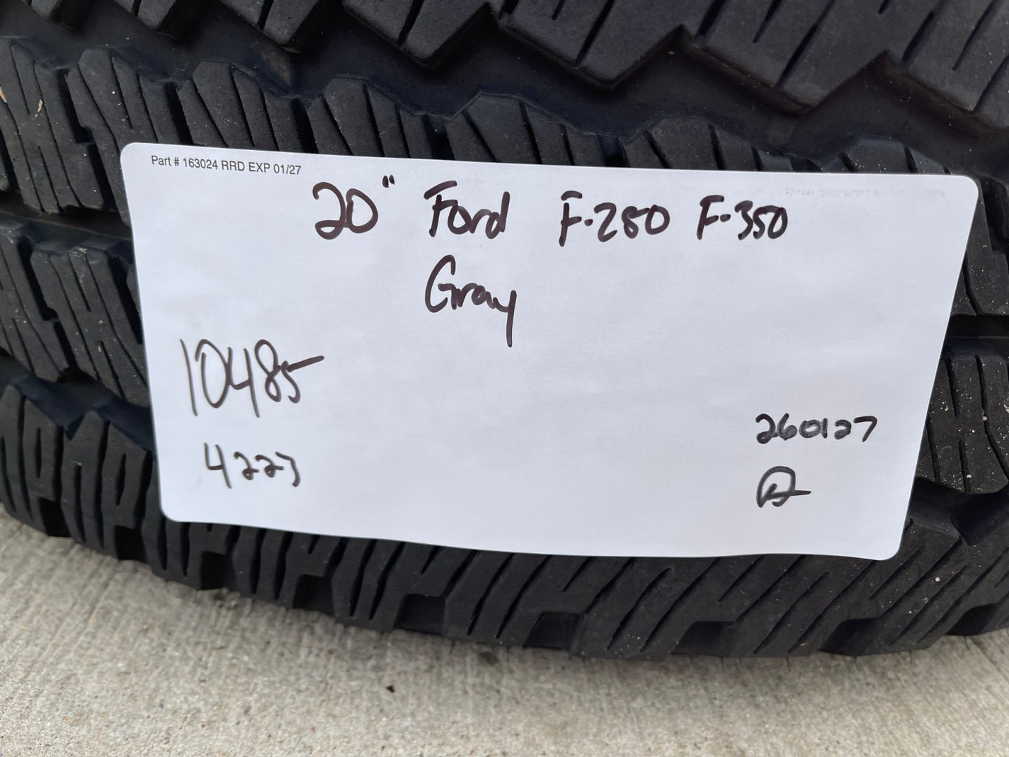 20" Ford F-250 F-350 OEM gray Lariat 10485 10296 wheels rims BRIDGESTONE A/T