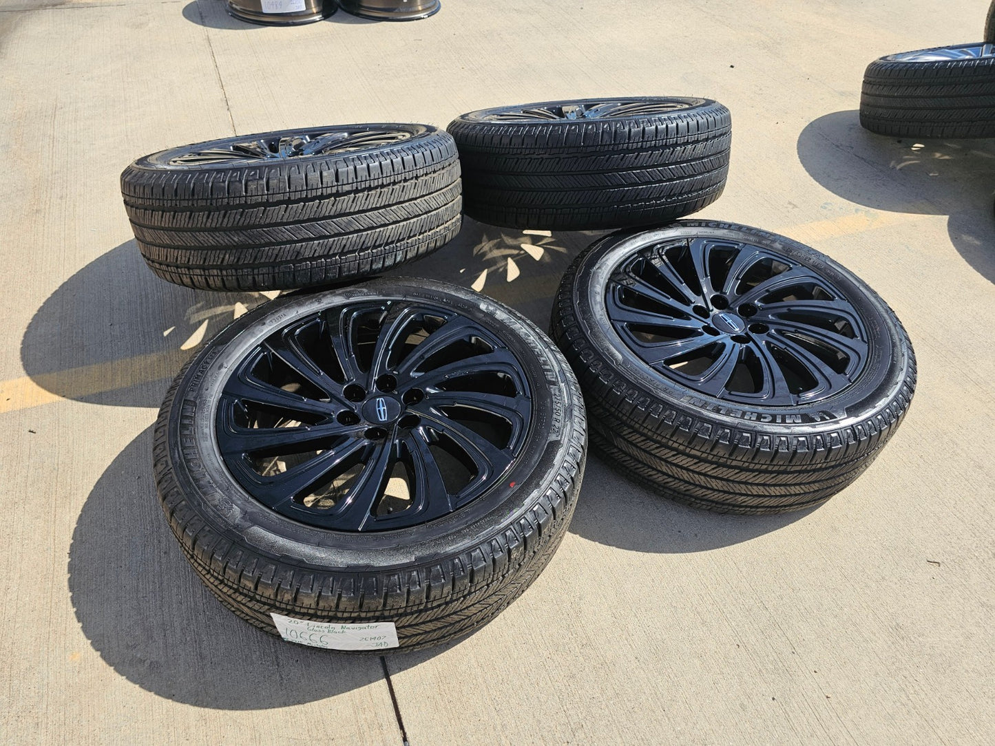 22" Lincoln Navigator OEM 10666 rims wheels BLACK LABEL SET MICHELIN NEW