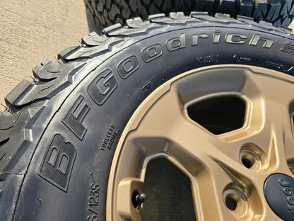 17" Jeep Gladiator RUBICON OEM wheels rims BRONZE Wrangler 9236 SET BFG A/T 33"