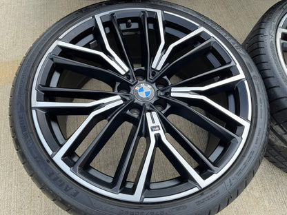 20" BMW M550i 530i 540i 640i OEM 86160 86161 Series 846M black wheels rims SET