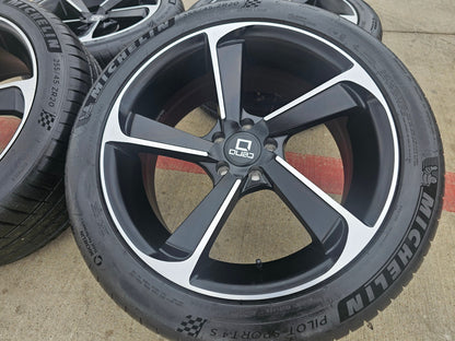20x8.5 QUBO wheels rims Q3 Q5 A7 A8 NEW MICHELIN