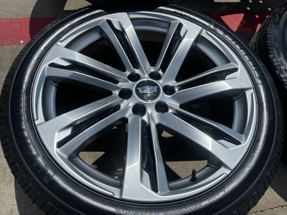 24" Cadillac Escalade V OEM PLATINUM wheels rims SET 2025 2026 2027 NEW MICHELIN