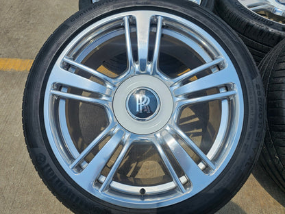 21" Rolls Royce Wraith Ghost Dawn OEM wheels rims tires 5x120 CONTINENTAL