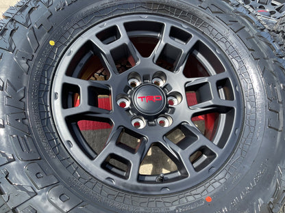 17" Toyota Tacoma TRD 4Runner OEM wheels rims SET black FJ FALKEN A/T4 33" NEW
