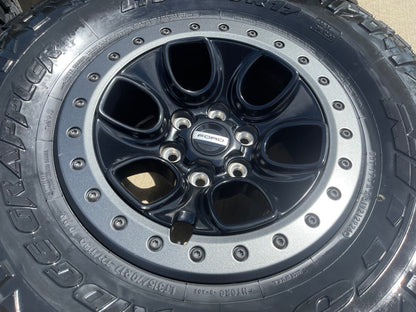 17" Ford F-150 Raptor OEM BEADLOCK rims wheels 10459 95210 SET NITRO 35" NEW