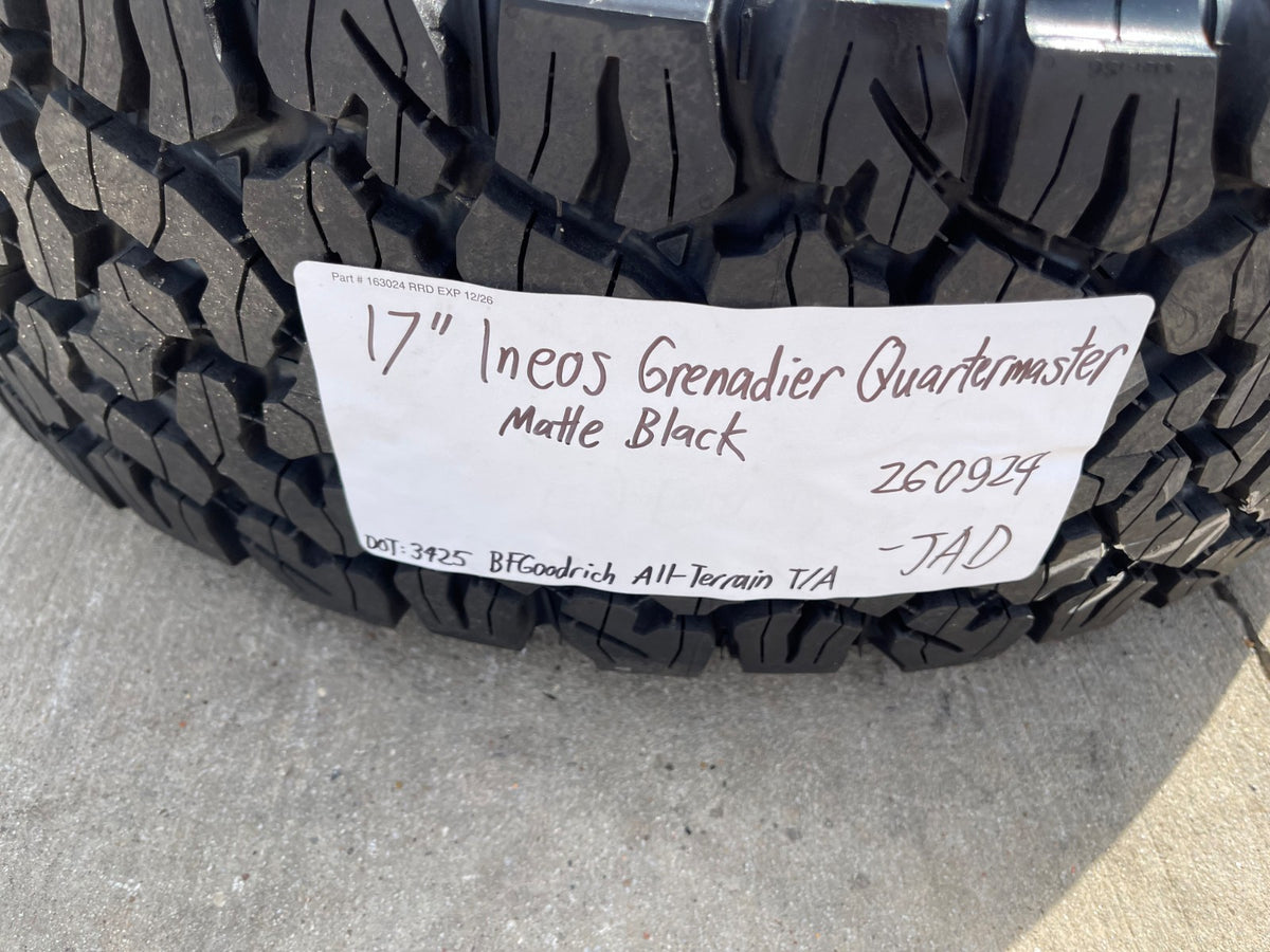 17" INEOS Grenadier OEM wheels rims 2024 2025 2026 2027 SET BFG KO2 A/T NEW