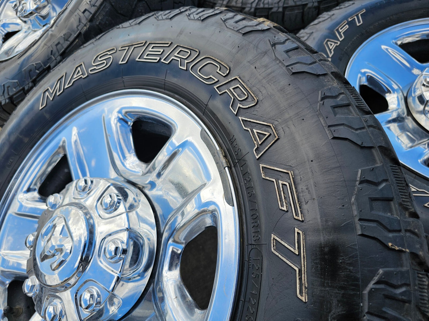 18" Dodge Ram 2500 3500 STEEL chrome OEM 2473 wheels rims tires MASTERCRAFT ATX2