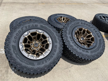 18" Dodge Ram 1500 TRX Beadlock OEM bronze RHO wheels rims 2735 tires 35" NEW