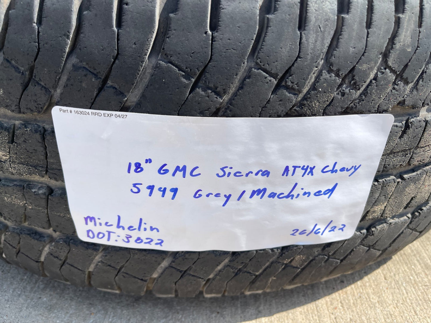 18" GMC Sierra AT4X Chevy Silverado 2500 3500 OEM wheels rims SET RIM# 5949