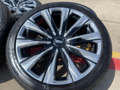 24" Cadillac Escalade PLATINUM OEM wheels rims V SET 2024 2025 2026 2027 NEW