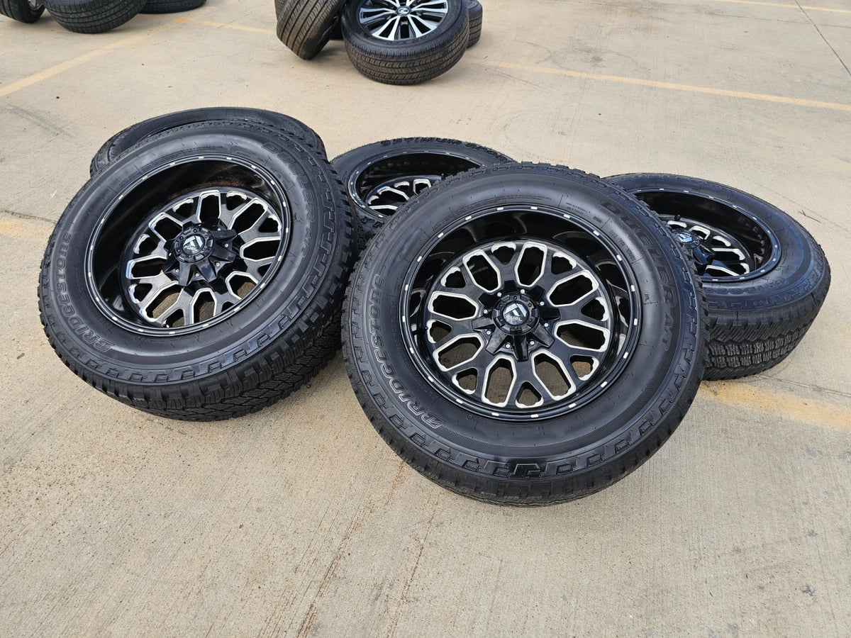 20" 20x10 FUEL Stroke D611 Ford F-250 F-350 wheels rims -18 SET BRIDGESTONE A/T