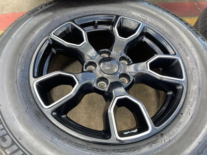 18" Jeep Wrangler SMOKY MOUNTAIN Black OEM 9198 wheels rims tires MICHELIN NEW