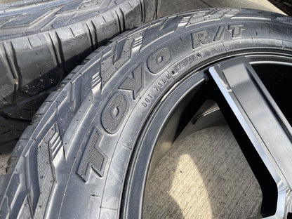 22x9 22" KMC Duece KM702 Chevy Silverado RAM wheels rims 6x139 6x5.5 tires TOYO