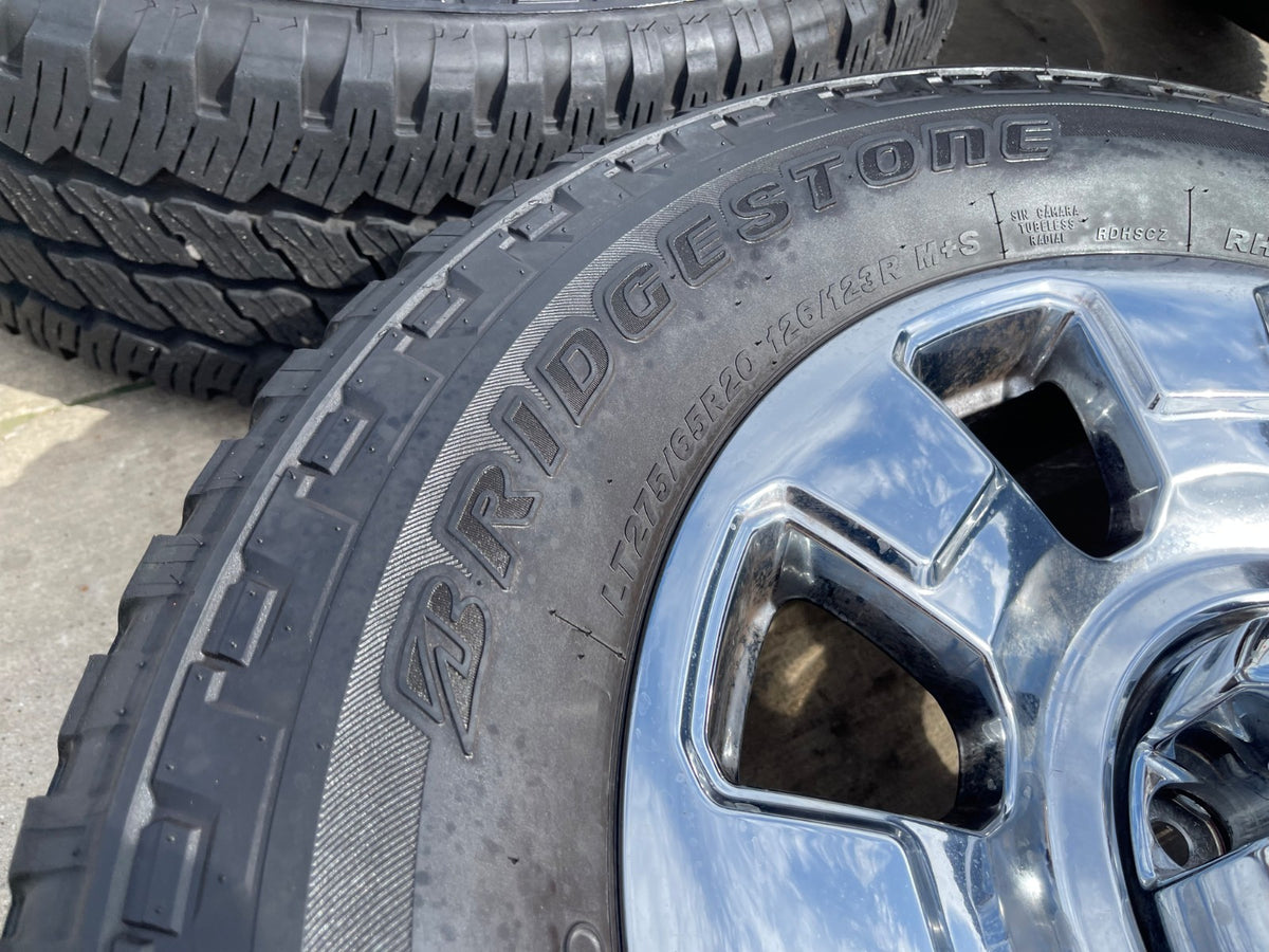 20" Ford F-250 F-350 OEM 10295 25085 10552 chrome wheels rims SET BRIDGESTONE