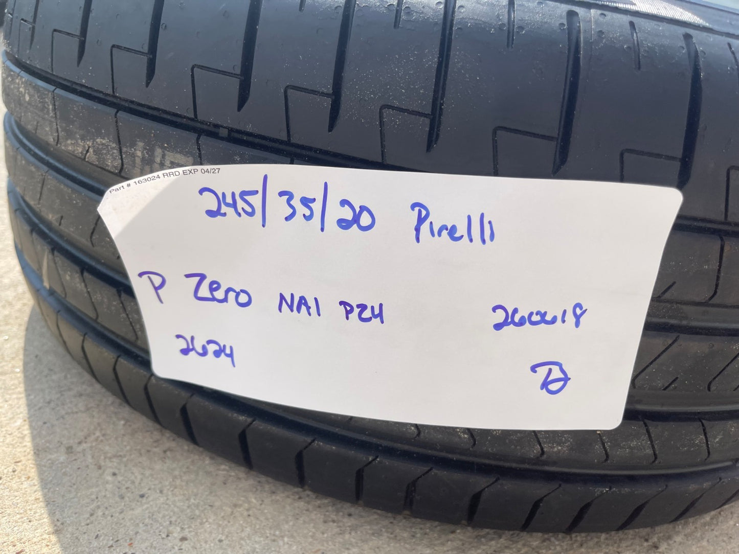 (1) 245/35/20 Pirelli P Zero tire 91Y M+S 245/35r20 NA1 NEW TAKE OFF!