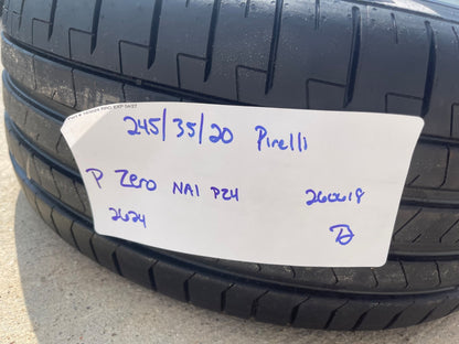 (1) 245/35/20 Pirelli P Zero tire 91Y M+S 245/35r20 NA1 NEW TAKE OFF!