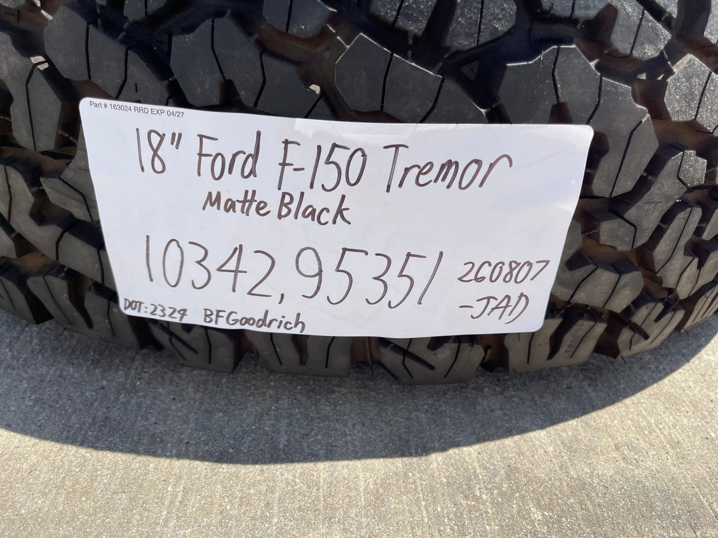 18" Ford F-150 TREMOR OEM rims wheels 10342 95351 SET Expedition BFG KO2 A/T NEW