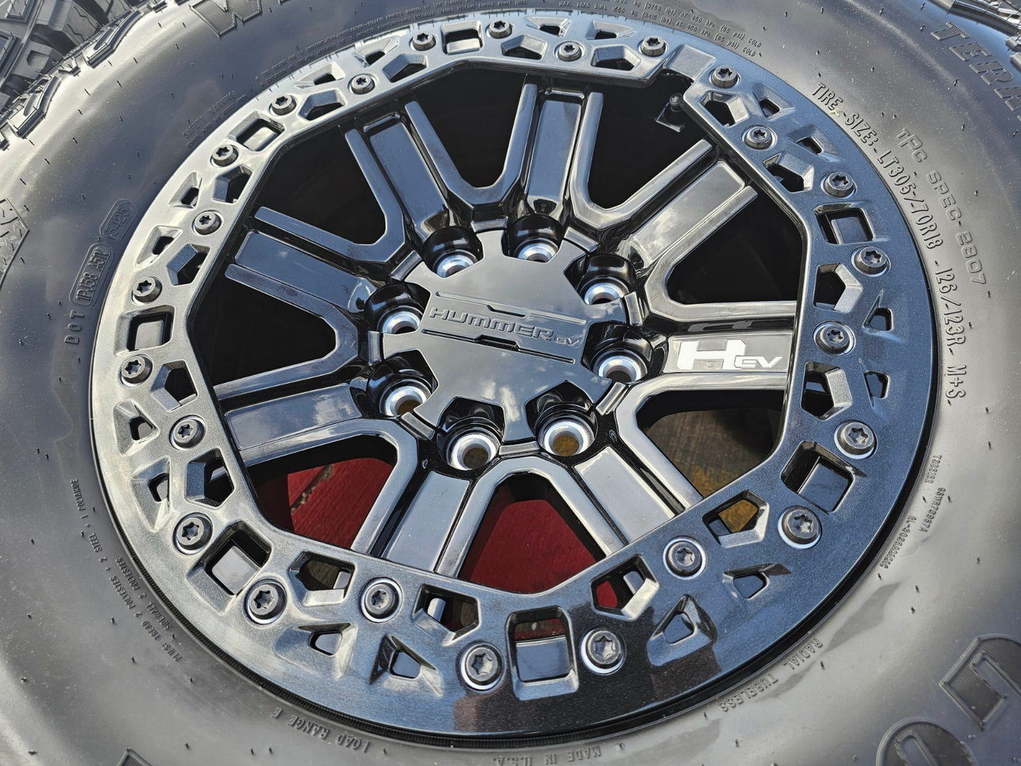 (5) 18" Hummer beadlock EV HEV 2500 OEM wheels rims 2024 2025 2026 2027 NEW 35"