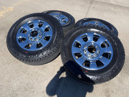 20" Ford F-250 F-350 OEM 10295 25085 10552 chrome wheels rims BRIDGESTONE SET