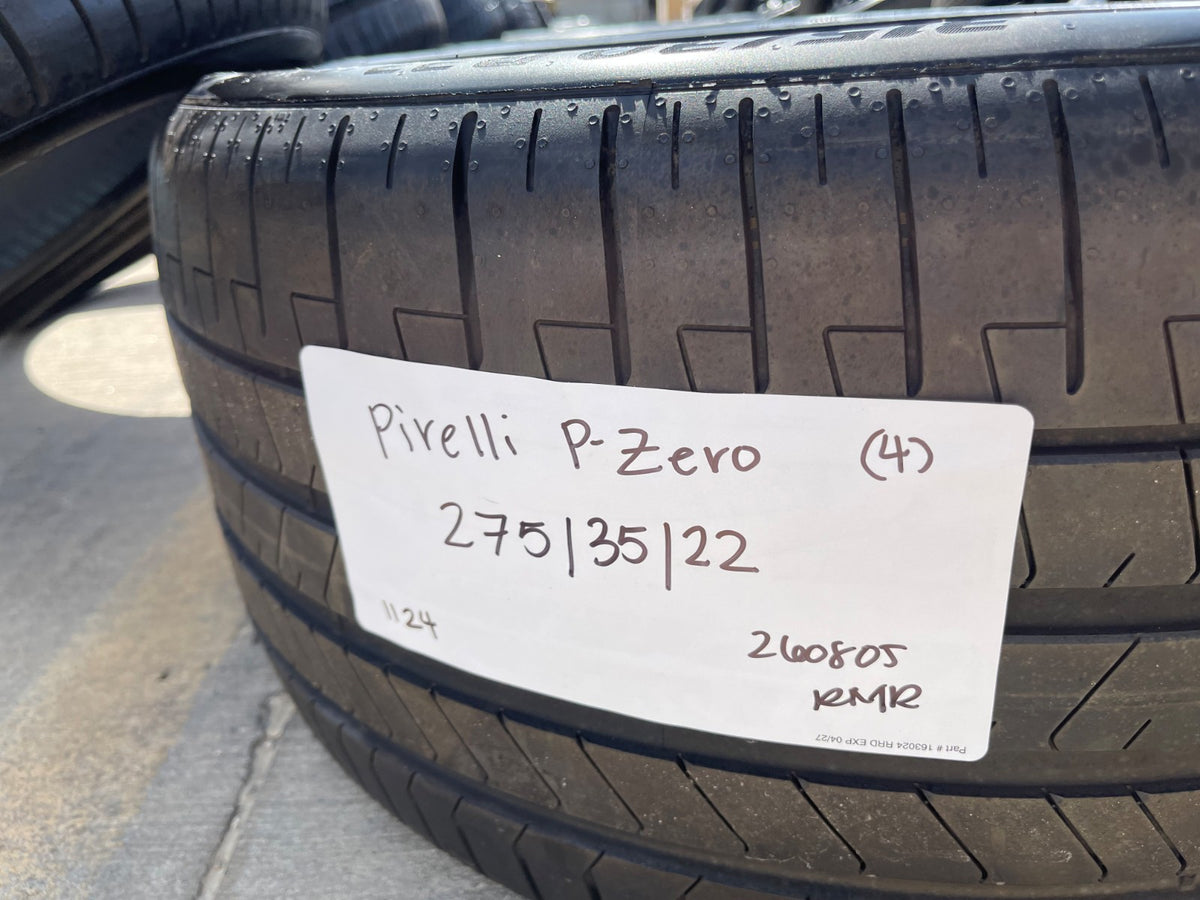 (2) 275/35/22 + (2) 315/30/22 Pirelli P Zero 107Y XL tires NEW TAKE OFFS