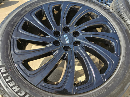 22" Lincoln Navigator OEM 10666 rims wheels BLACK LABEL SET MICHELIN NEW