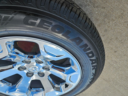 20" Dodge Ram 1500 OEM Laramie CHROME 2680 wheels rims YOKOHAMA NEW