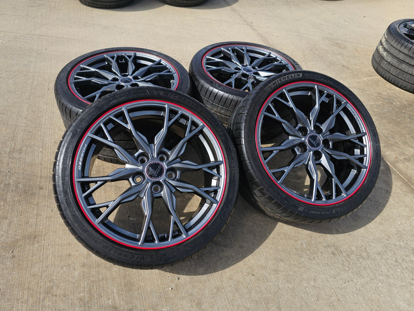 19" + 20" Chevy Corvette Z06 C8 OEM FORGED wheels rims 2023 2024 2025 2026 NEW