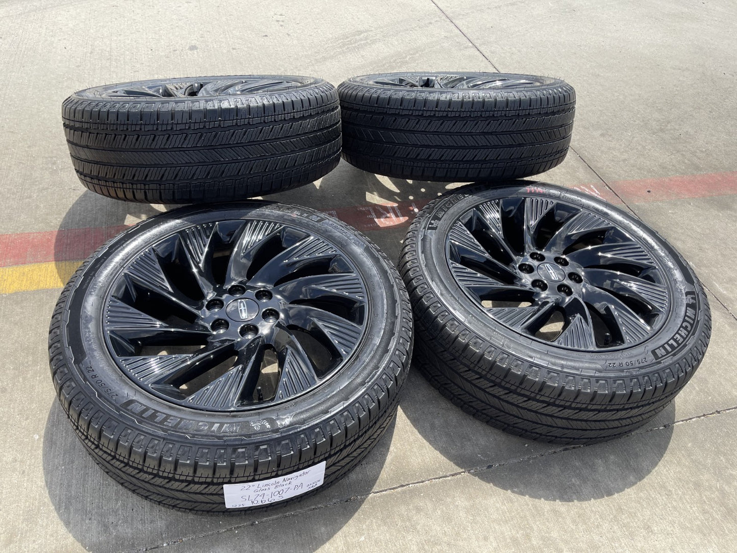 22" Lincoln Navigator OEM 10665 rims wheels BLACK LABEL 2025 2026 MICHELIN