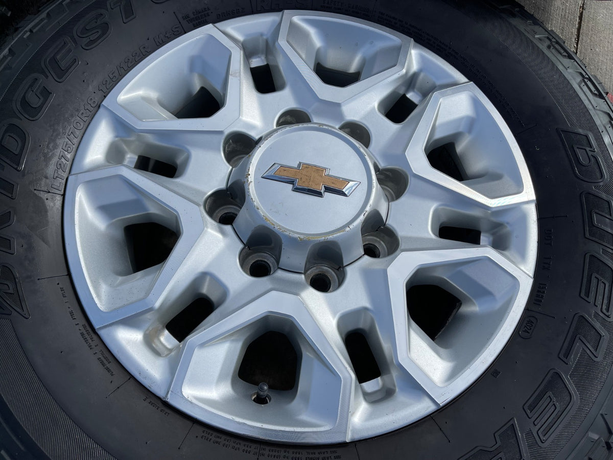 18" Chevy Silverado 2500 3500 OEM 5959 wheels rims BRIDGESTONE SET