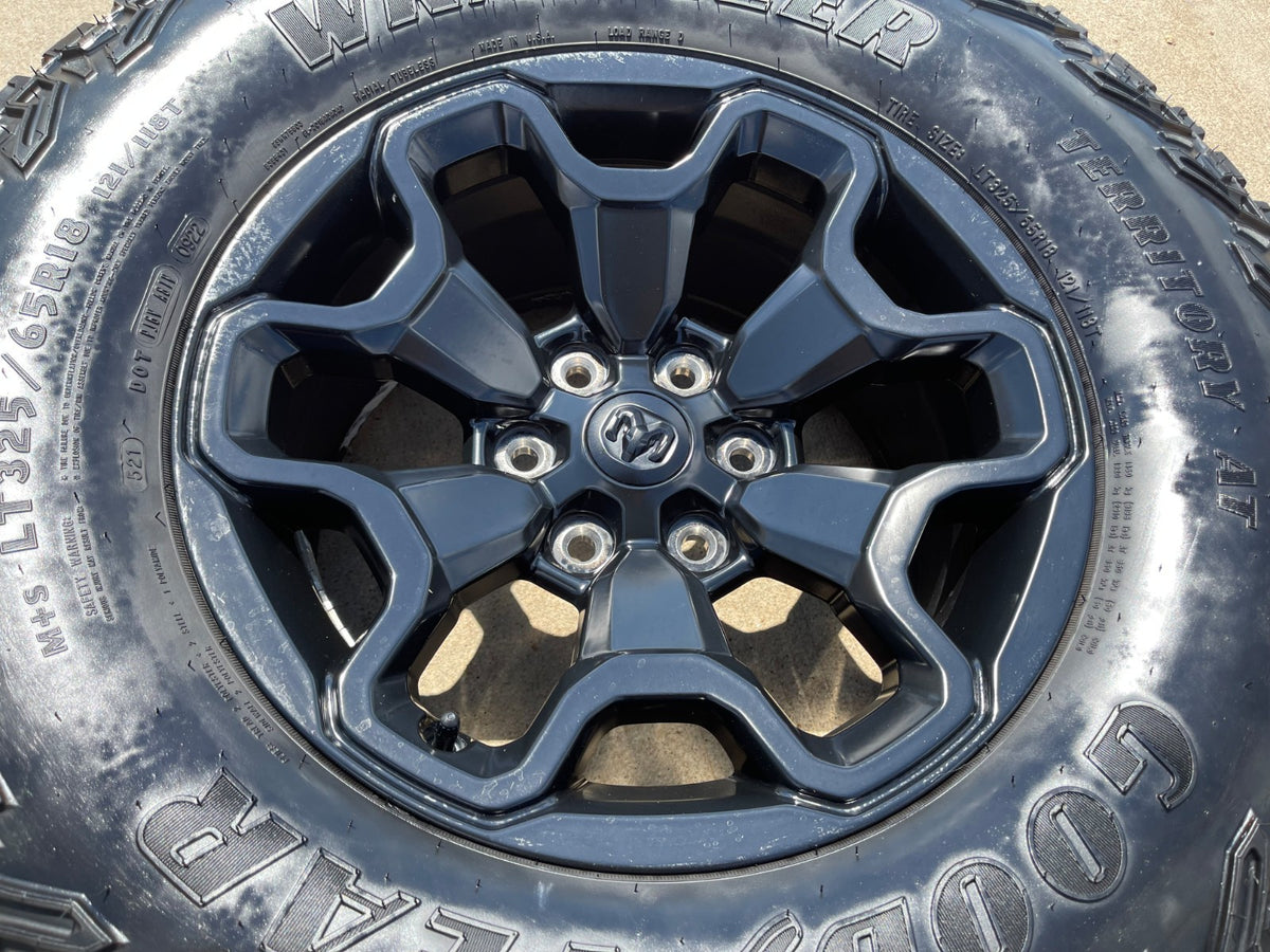18" Dodge Ram 1500 TRX RHO Black OEM 66002 wheel rim TERRITORY A/T 35"