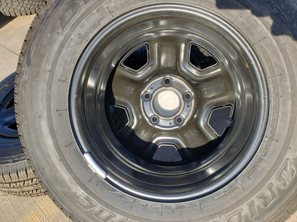 17" Jeep Wrangler SPORT OEM wheels rims tires 9240 9220 black NEW