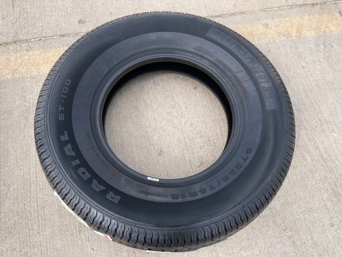 (1) 225/75/15 HI-RUN ST-100 Radial tire ST225/75R15 Trailer LT 10 ply LRE NEW