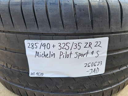 (2) 285/40/22 + (2) 325/35/22 Michelin Pilot Sport 4 S 110Y XL STAGGERED tires