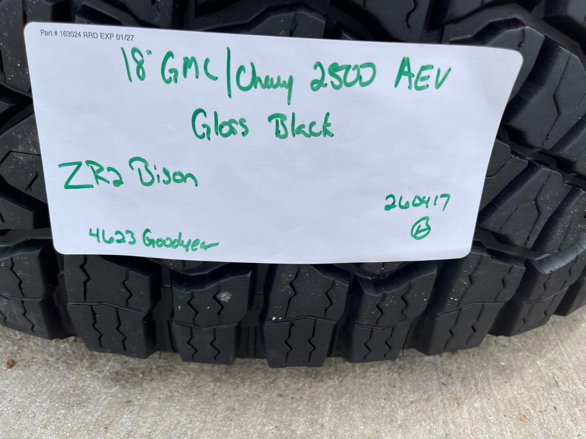 18" AEV Chevy BISON Trail Boss ZR2 2500 OEM wheels rims GMC Sierra SET 35"