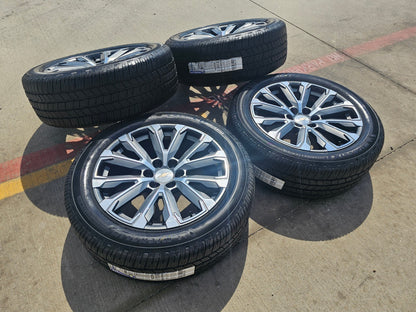 22" Chevy Tahoe Silverado Suburban OEM wheels rims 2025 2026 NEW MICHELIN