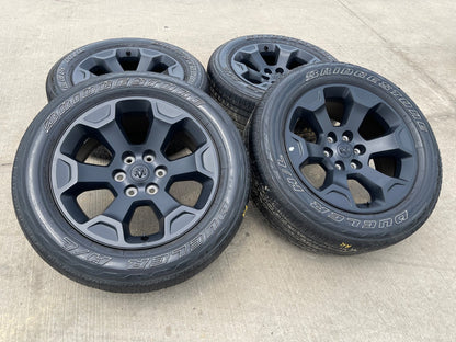 20" Dodge Ram 1500 OEM Laramie Black 2680 wheels rims 2025 2026 2027 BRIDGESTONE