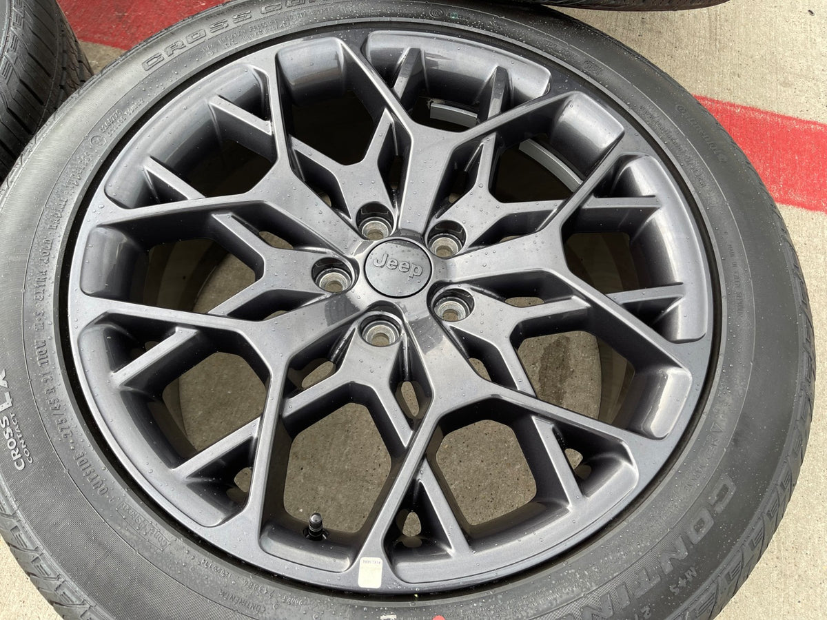 21" Jeep Grand Cherokee L OEM wheels rims 9291 Durango tires SET CONTINENTAL