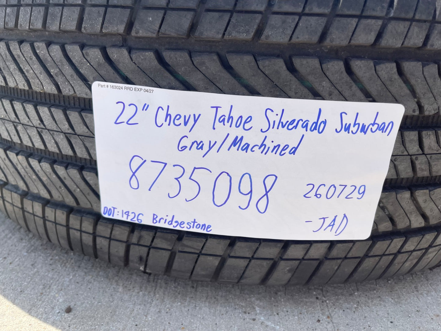 22" Chevy Tahoe Silverado Suburban OEM wheels rims 2023 2024 2025 2026 2027 NEW