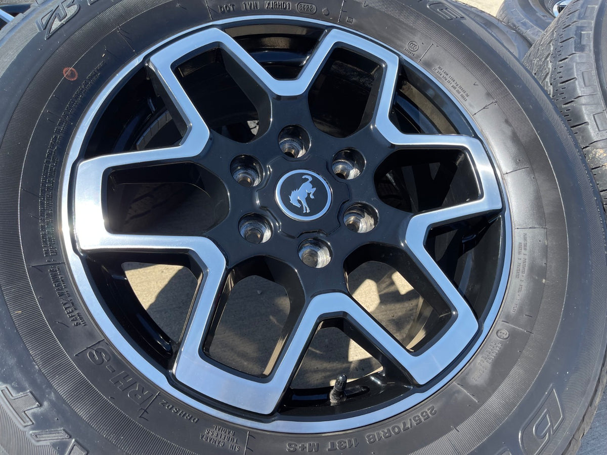 18" Ford Bronco wheels rims black 95213 Ranger SET 2022 2023 2024 2025 2026 2027